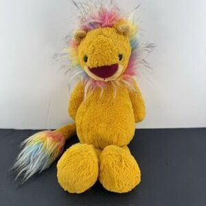 FAO Schwarz Lion Plush Dreamies Rainbow Mane 18" Stuffed Animal Toy D32